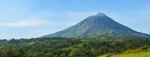 Une magnifique vue sur la colline verdoyante et la jungle luxuriante
