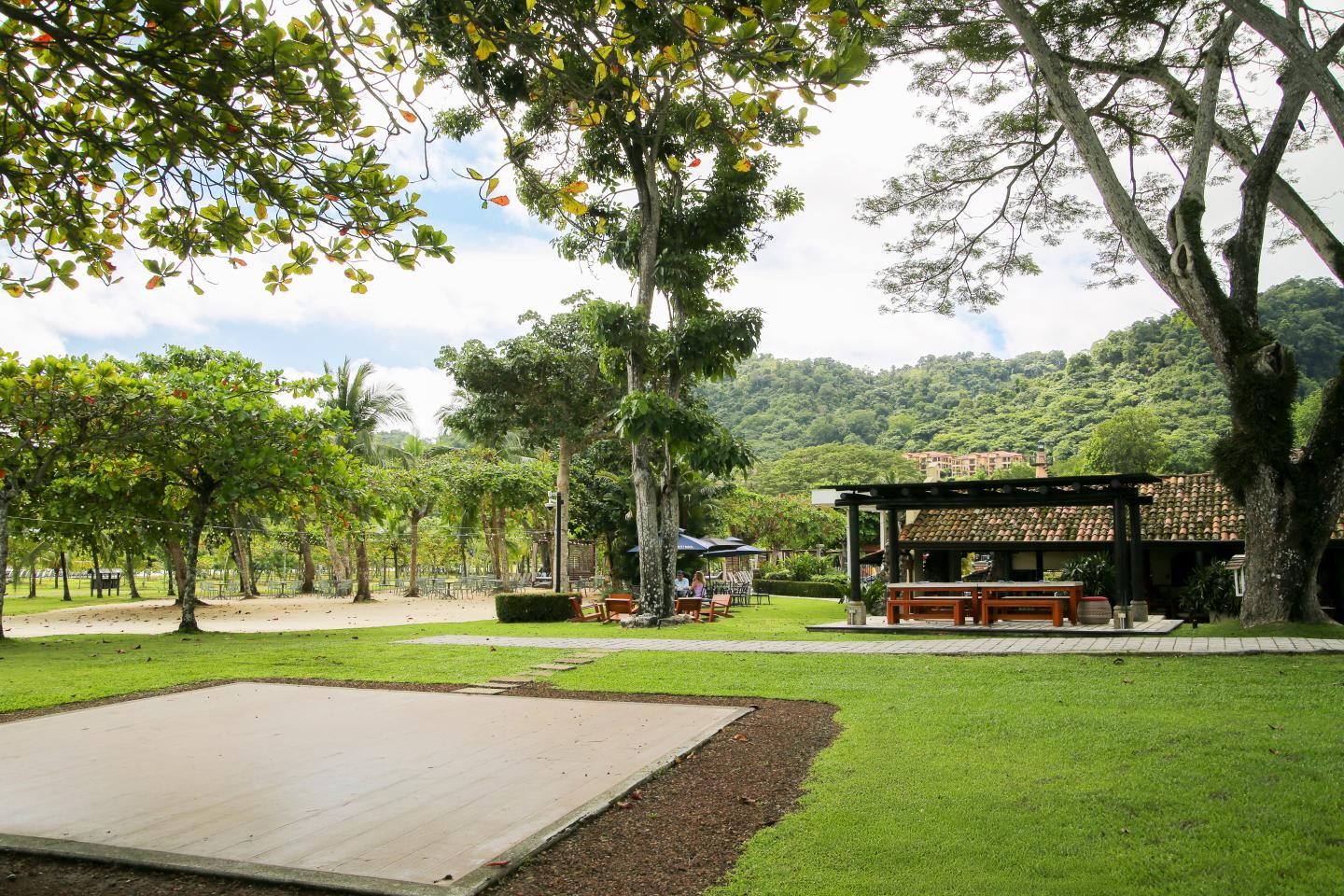 espace extérieur d'un centre de bien-être